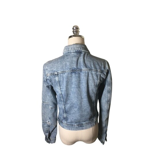 Free People Denim Jacket Women's Size Small Blue Cotton Blend - Picture 4 of 6